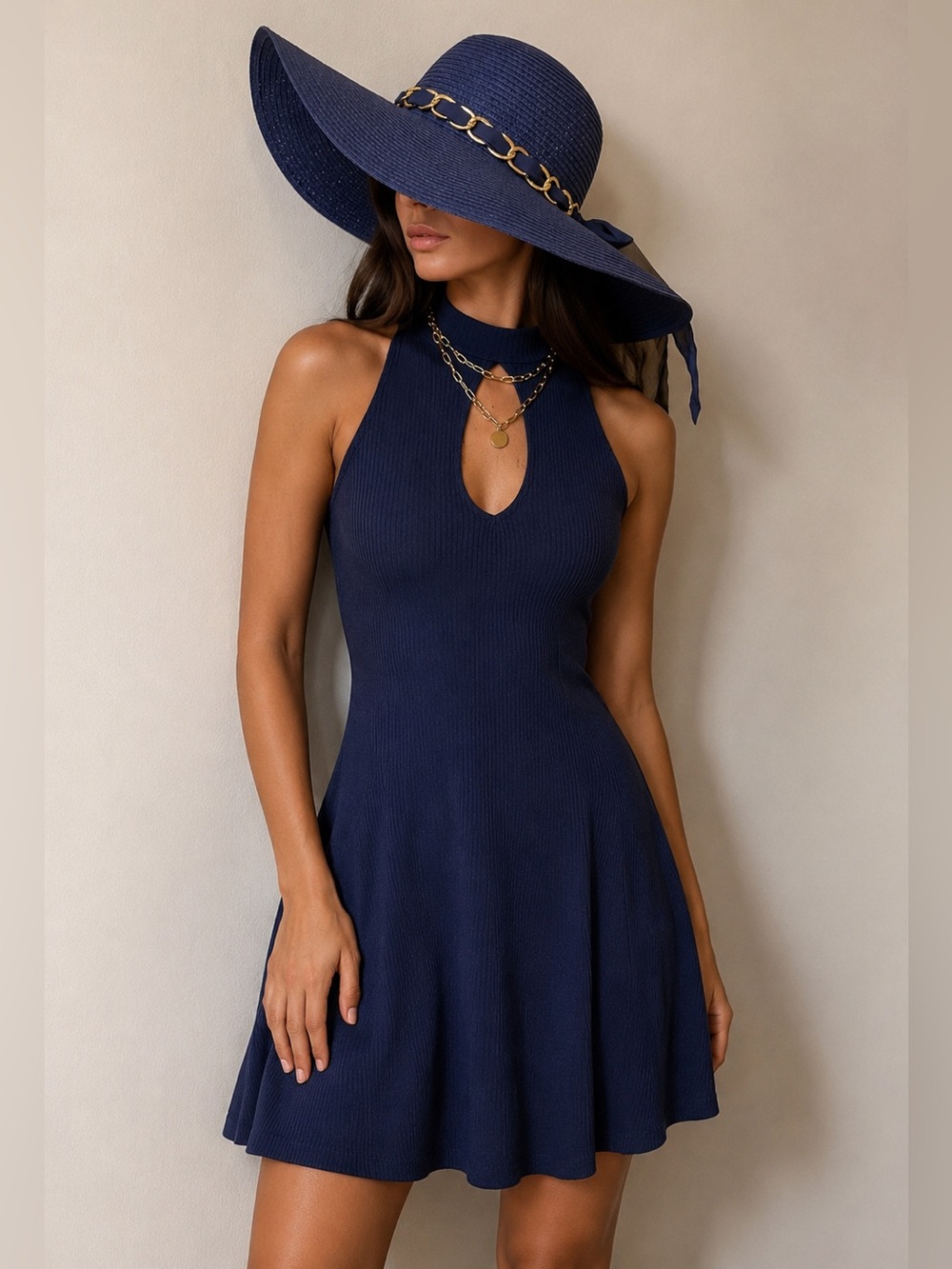 Material Girl Navy Blue Dress